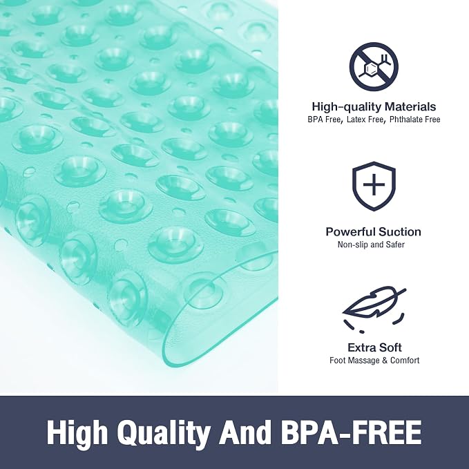 Square Shower Bathtub Mat Non Slip - Image 2