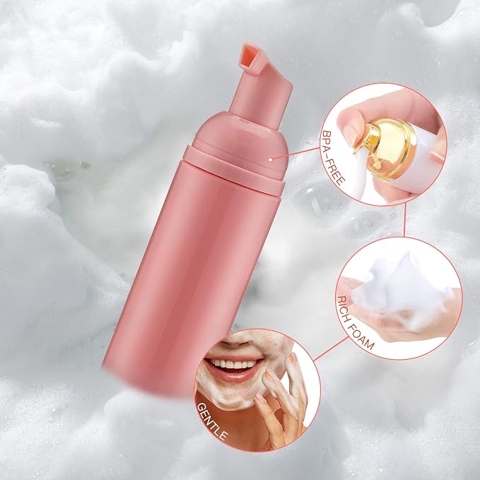 Tekson 3 PCS Soap Foam Bottle, Empty Travel Foaming Lash Shampoo - Image 4