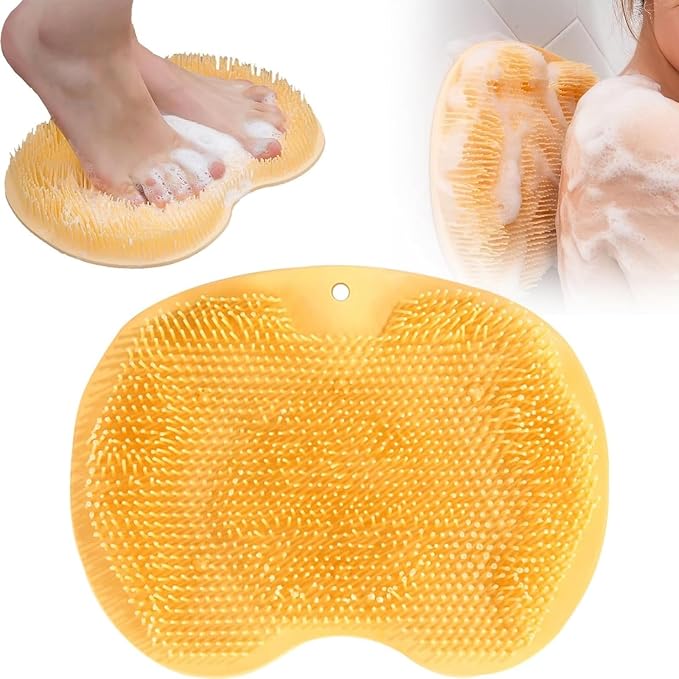 Shower Foot Scrubber Mat with Non-Slip Suction Cups, Exfoliating Foot and Back by Unknown