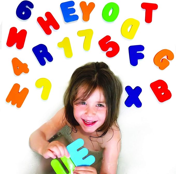 BabyBibi 36 PCS Stick-On Foam Bath Letters and Numbers by BabyBibi