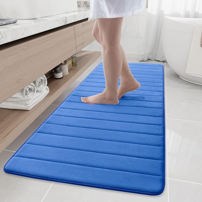 Buganda Memory Foam Bath Mat, Ultra Soft and Non-Slip Bathroom Rugs, Water by Buganda