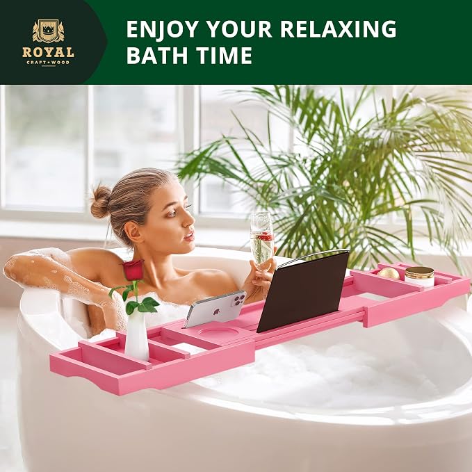 ROYAL CRAFT WOOD Non-Foldable Bathtub Tray - Image 2