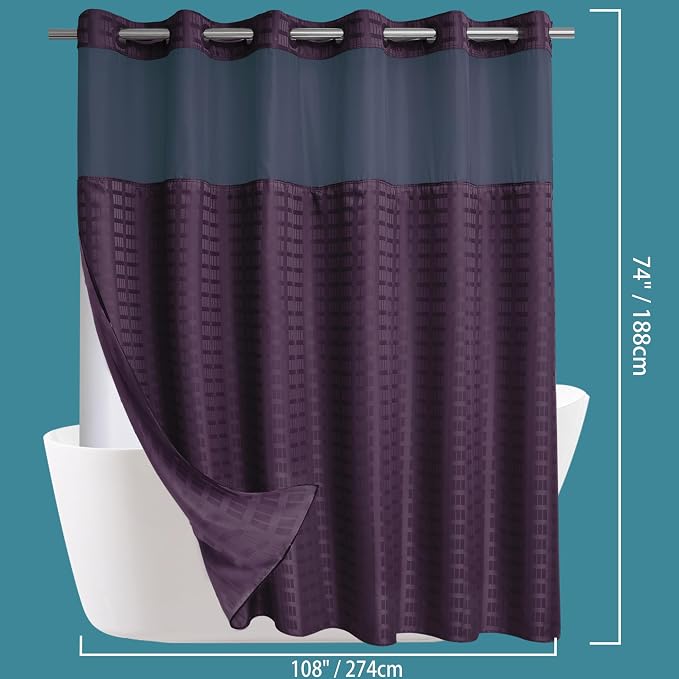Conbo Mio Extra Wide No Hook Shower Curtain - Image 6