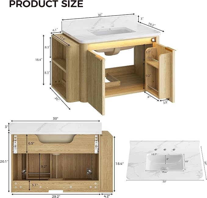 IRONCK 30" Bathroom Vanity - Image 2