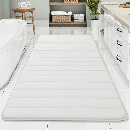 Buganda Memory Foam Bath Mat, Ultra Soft and Non-Slip Bathroom Rugs, Water by Buganda