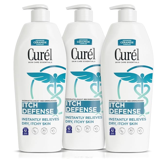 Curel Itch Defense Lotion for Sensitive and Dry Skin, Hand and Body Lotion that by Cur%C3%A9lSkincare