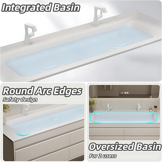 64IN Double Bathroom Cabinet - Image 4