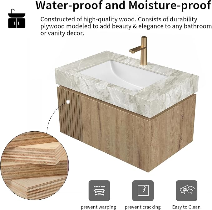 LKTART Floating 30 Inch Bathroom Vanity - Image 7