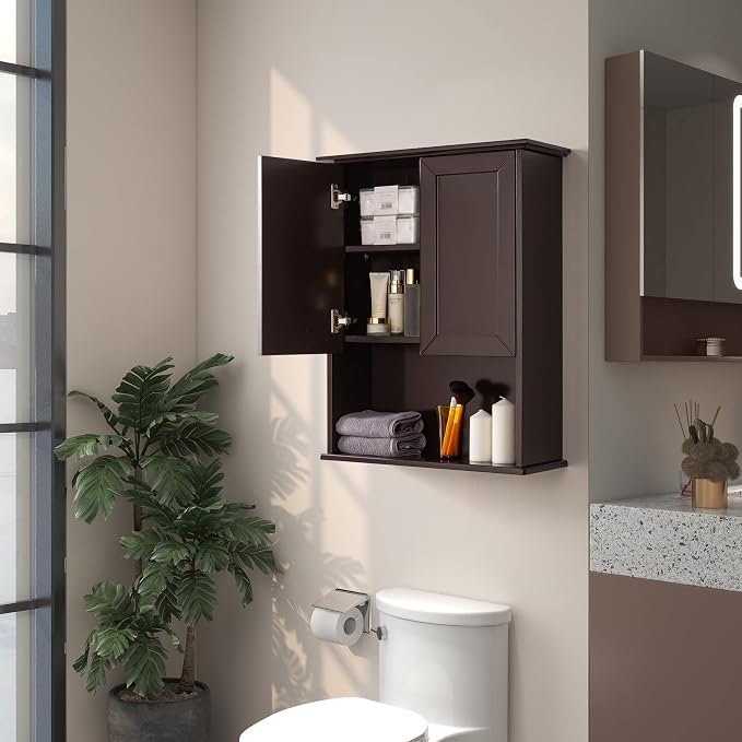 Wall Cabinet, 23x29 inch Medicine Cabinet, Over Toilet Storage - Image 4