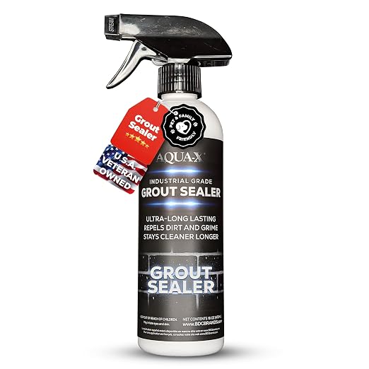 AQUA-X 16 Oz. Grout Sealer, Natural Finish, Indoor & Outdoor, Fast Dry and Long by AQUA-X