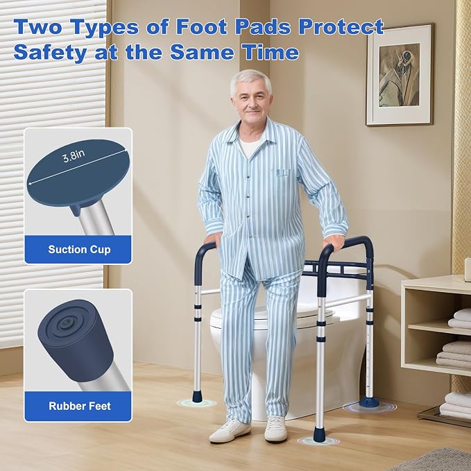 Toilet Safety Rails – Adjustable, Foldable Toilet Handle Frame - Image 5