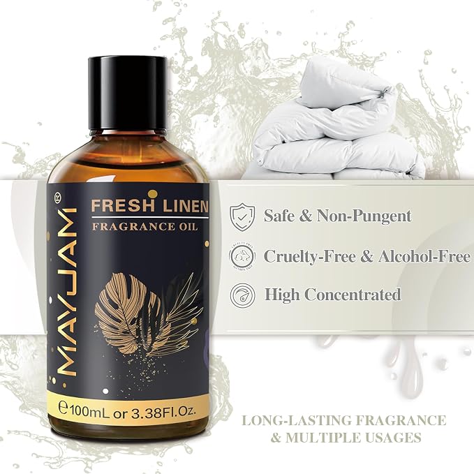 MAYJAM 100ML/3.38FL.OZ Fresh Linen Fragrance Oils - Image 2