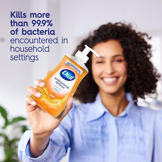 Dial Antibacterial Defense Liquid Hand Soap + Aloe, 11 Fl Oz, - Image 2