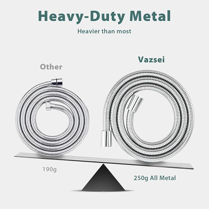Chrome Shower Hose Replacement For Cleaning 59 Inches 304 Stainless Steel - Image 5