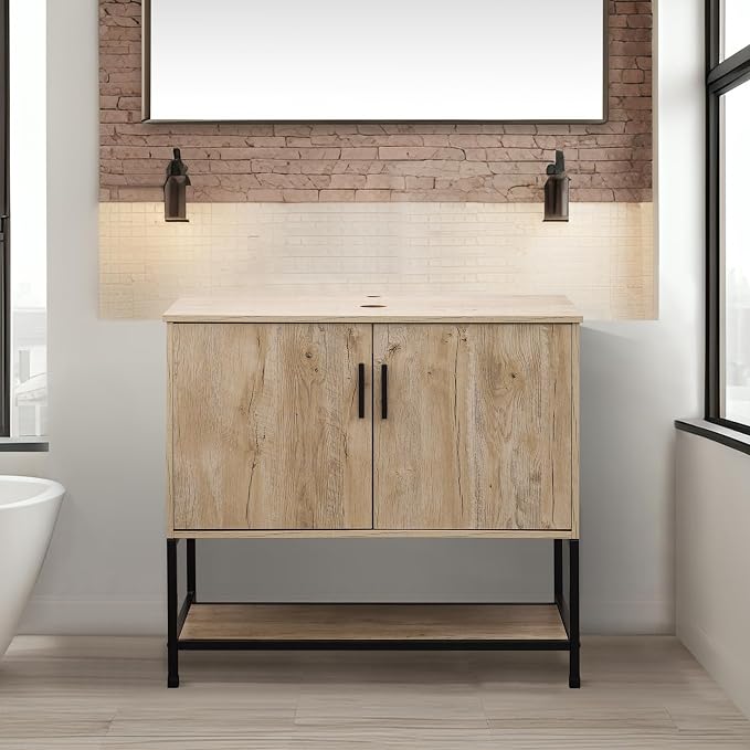 UEV Rustic Oak 36 Inch Bathroom Vanity by YourHomeExcellentVendor