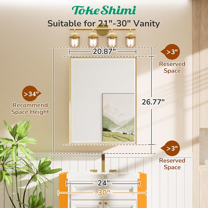 TokeShimi 21x27 Bathroom Medicine Cabinet - Image 3