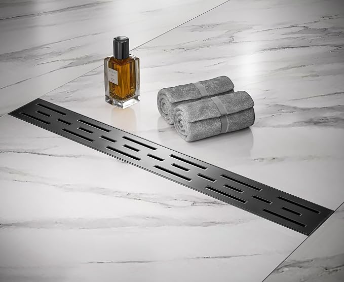 HEATGENE 36-Inch Linear Shower Drain in Matte Black - Image 6