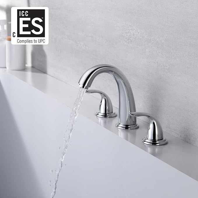 sumerain 2 Handle Widespread Roman Tub Faucet - Image 3