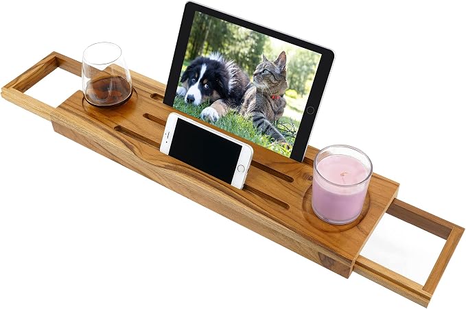 Teak Bathtub Tray Caddy by EcoFives