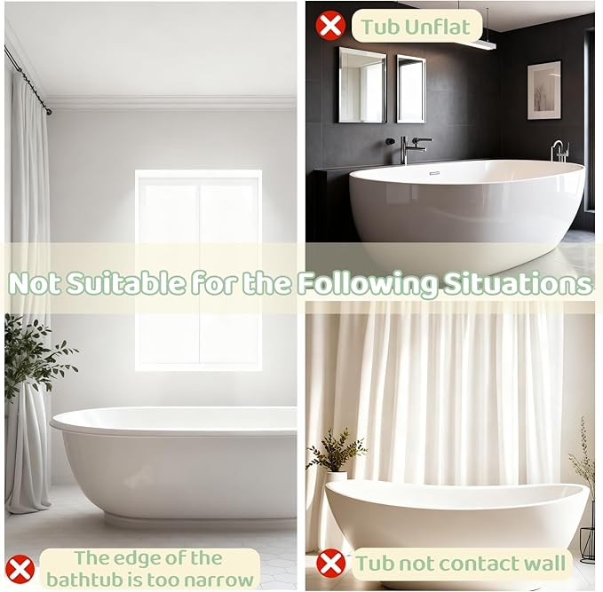 2 Pieces Bathtub Shower Splash Guards, Shower Water Guard - Image 6