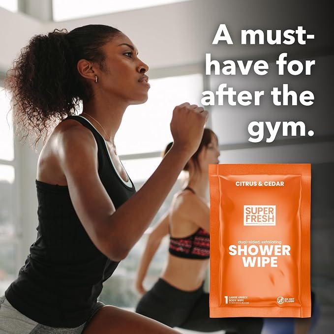 Super Fresh Shower Wipes Large Citrus Body Wipes - Image 6