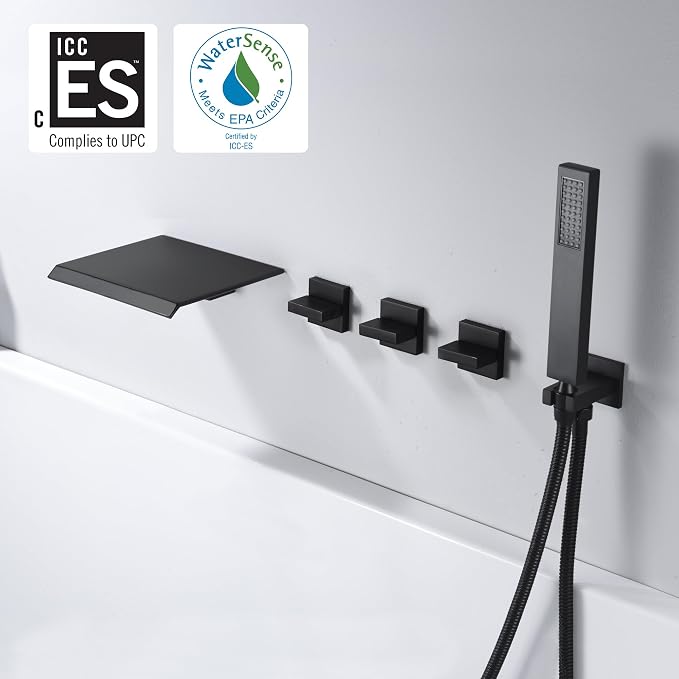 Wall Mount Waterfall Tub Filler Faucet - Image 2