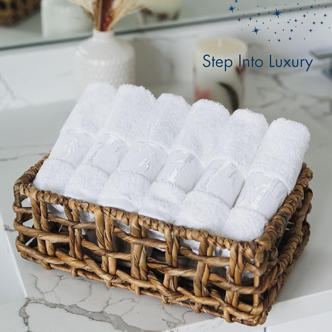 Set of 6 Luxury Wash Cloths for Your Face Viscose Bamboo & Turkish Cotton - Image 6