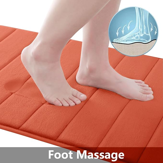 Buganda Memory Foam Bath Mat, Ultra Soft and Non-Slip Bathroom Rugs, Water - Image 2