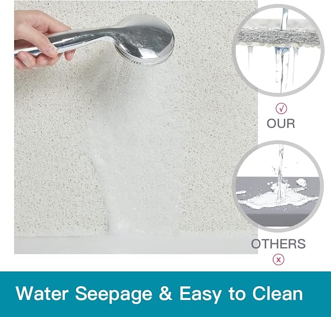 Shower Mat Non Slip, 27 x 27 Inch Extra Large Bath Mat - Image 3
