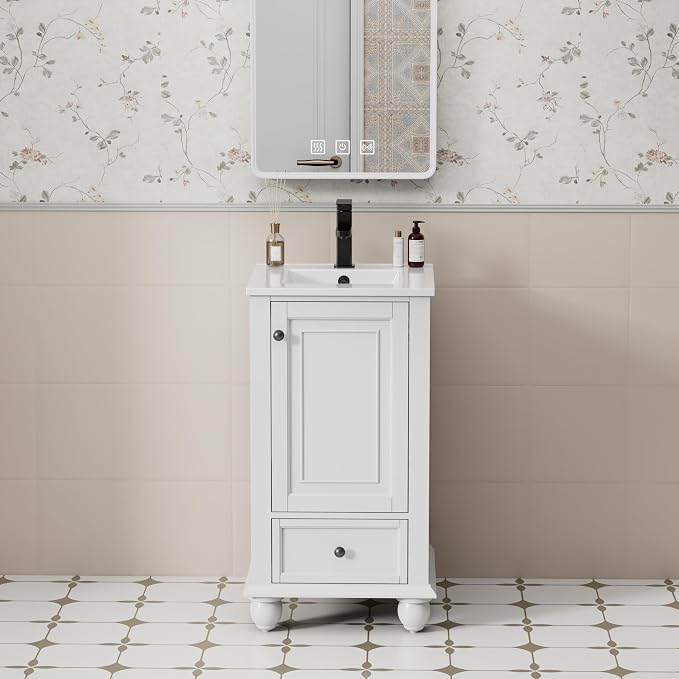 eclife 18" Bathroom Vanity Sink Combo Vintage Style by eclife