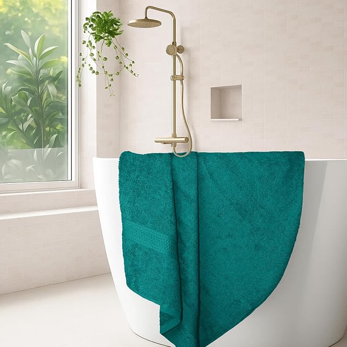RIVERSIDE 100% Ring Spun Cotton Large Bath Towels Set of 4, 27 x 54 Inches – - Image 2