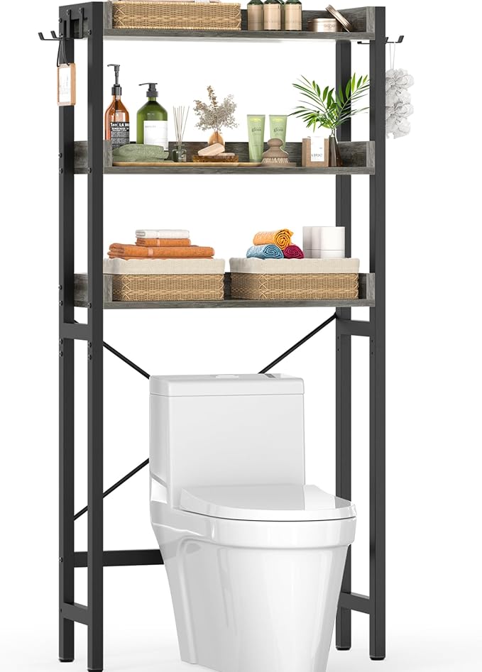 Ecoprsio Over-The-Toilet Storage Rack, 3-Tier Bathroom Organizer Shelf Over by Ecoprsio