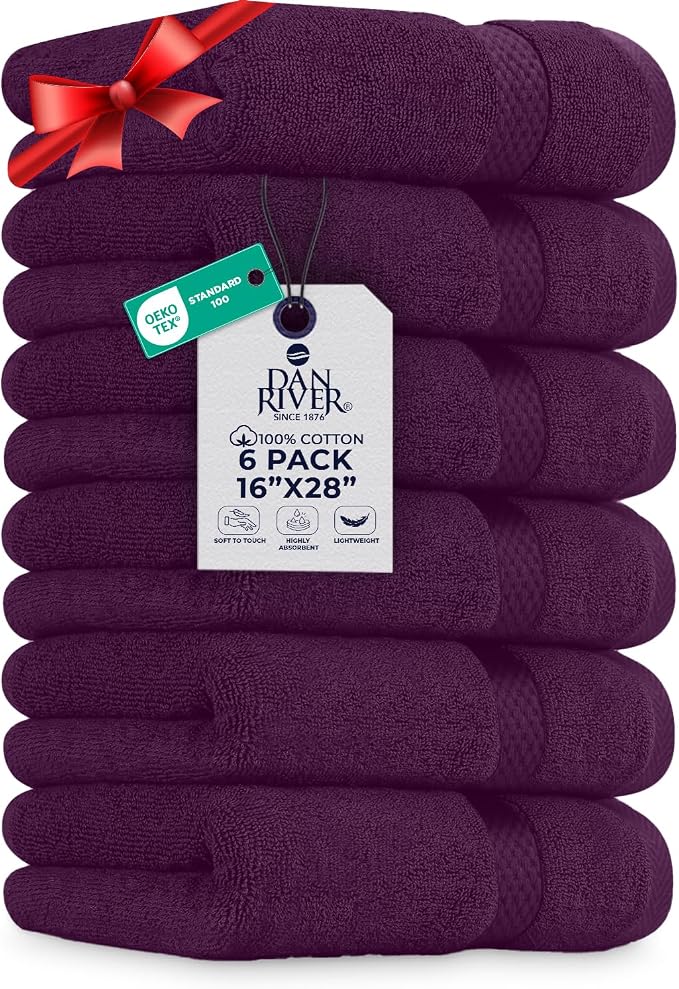 DAN RIVER 6-Pack Premium Hand Towels by DanRiver