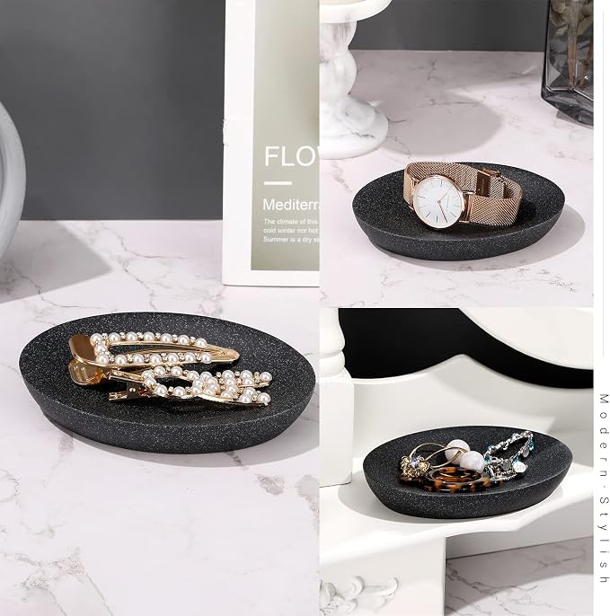 Shinowa Soap Dish, Resin Soap Saver Sponge Dish Tray Mini Storage Tray - Image 7