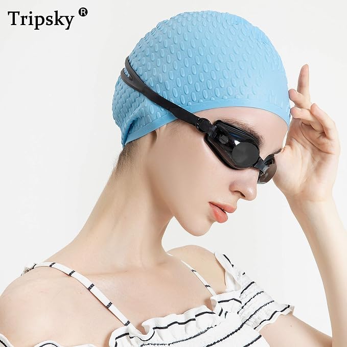 Tripsky Silicone Swim Cap, Comfortable Bathing Cap Ideal - Image 6