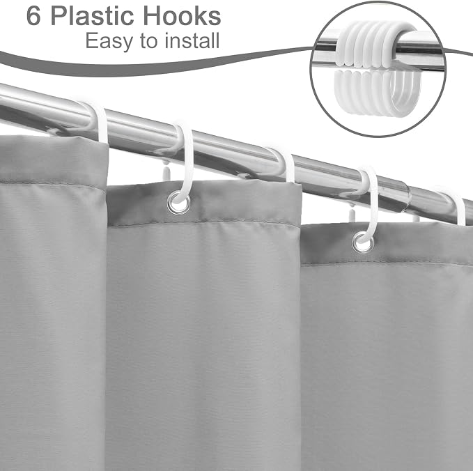 AooHome 36 Width x 72 Height Inch Stall Size Shower Curtain, Fabric Bathroom - Image 6