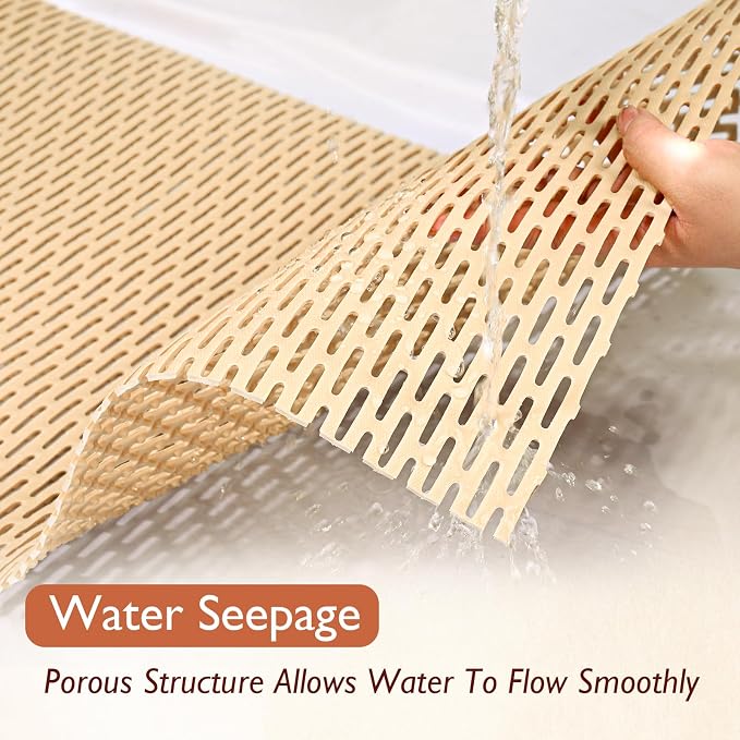 Extra Large Non-Slip Shower Mat, Fast-Dry PVC Bath Stall Tub Mat, Drain-Hole - Image 7