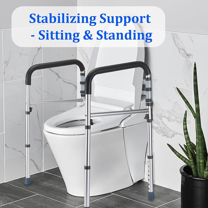 Toilet Safety Rails – Adjustable, Foldable Toilet Handle Frame - Image 5