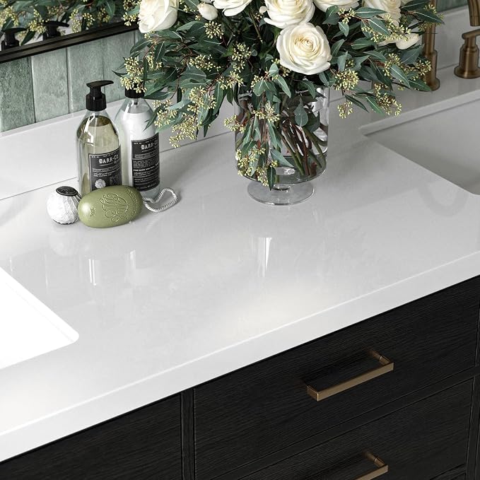 ARIEL Hepburn 73 Inch Double Rectangle Sink Bathroom Vanity - Image 3