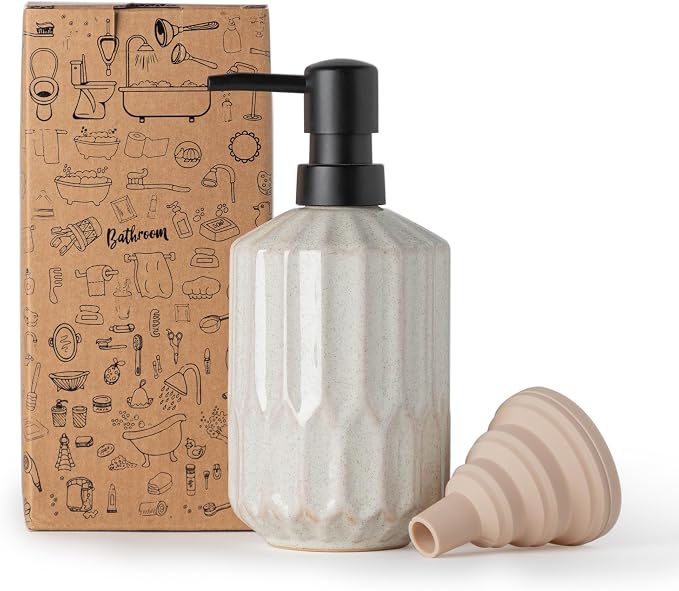FE FUN ELEMENTS Fun Elements Bathroom Soap Dispenser, 16 Oz Luxurious Hand soap by IntoYourHouseOntoYourTable