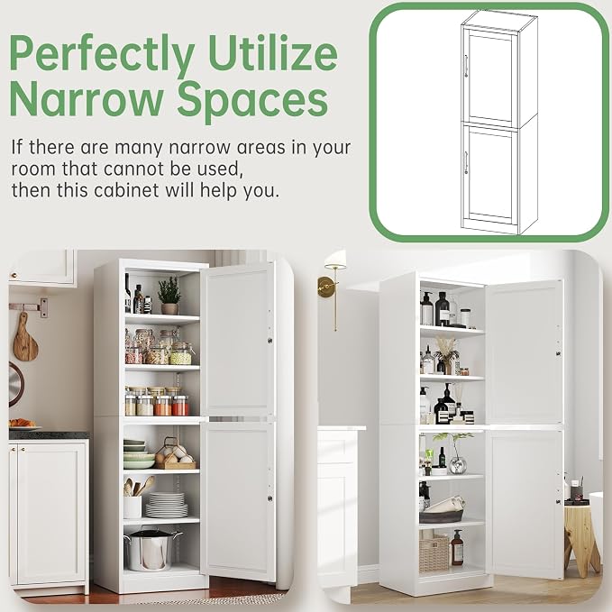 Metal Locker Tall Narrow Storage Cabinet, Gym Home Office, Entryway and Hallway - Image 6