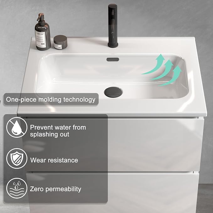 TIA Wall Mounted Floating Bathroom Vanity - Image 3
