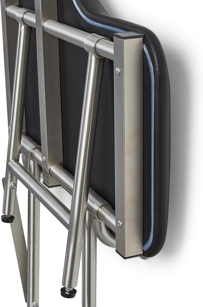 28" x 22.5" Black Padded Wall Mount Folding Right-Handed Transfer Bench Shower - Image 7