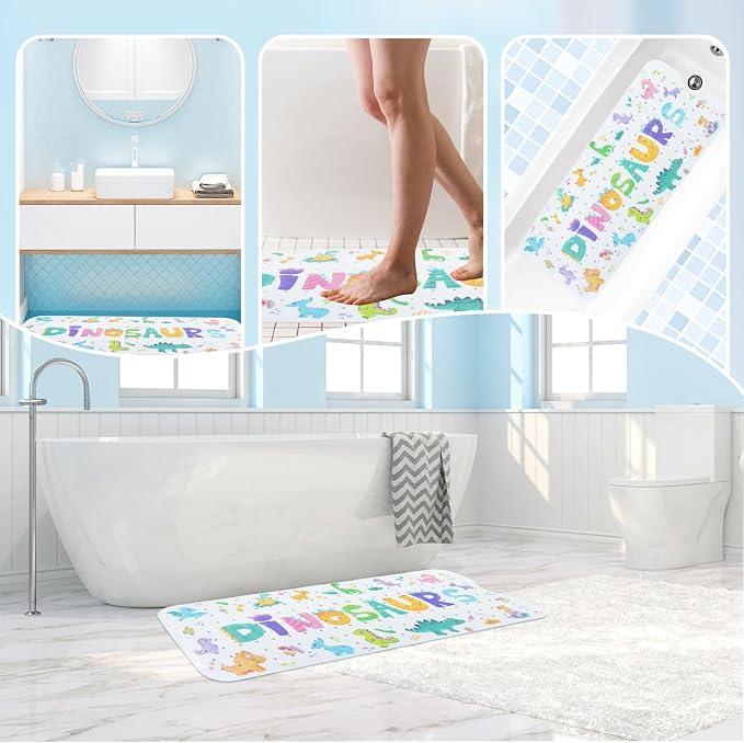 Baby Bath Mat for Tub Non Slip Kids Bathtub Mat Extra Long 40X16 Inch Toddler - Image 5