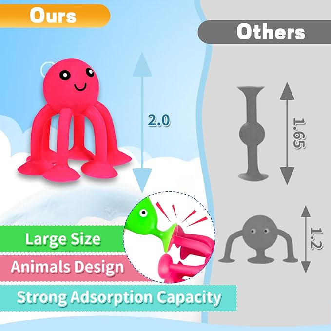 Suction Bath Toys for Kids, No Hole Mold Free Bath Toy, Sensory Window Building - Image 2