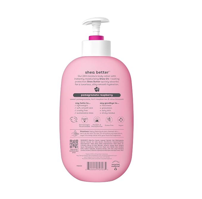 eos Shea Better Body Lotion Pomegranate Raspberry, 24-Hour Moisture Skin Care - Image 7