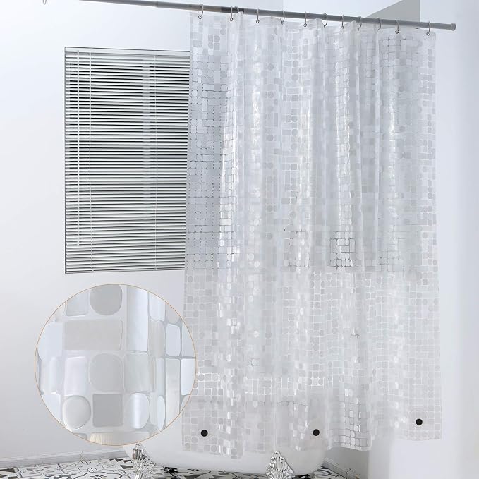 WELTRXE EVA Shower Curtain Liner Waterproof, Thick Liner Without Chemical Smell - Image 7