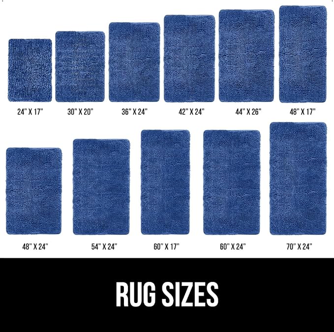 GORILLA GRIP Bath Rug Mat 30x20, Soft Absorbent Chenille, Quick Dry Microfiber - Image 6