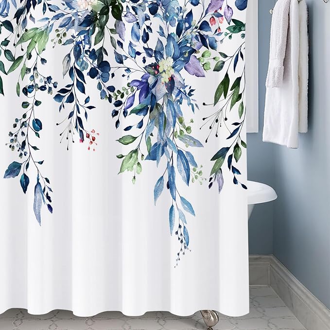 Shower Curtain Blue Green Eucalyptus Shower Curtains - Image 8