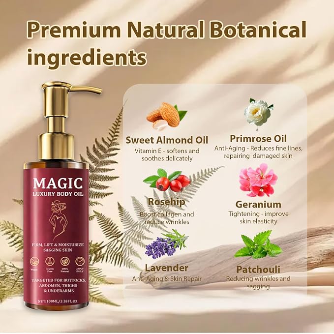 Body Firming Oil for Crepe Skin, Luxury Body Oil Skin Tightening, Hydrating & - Image 3